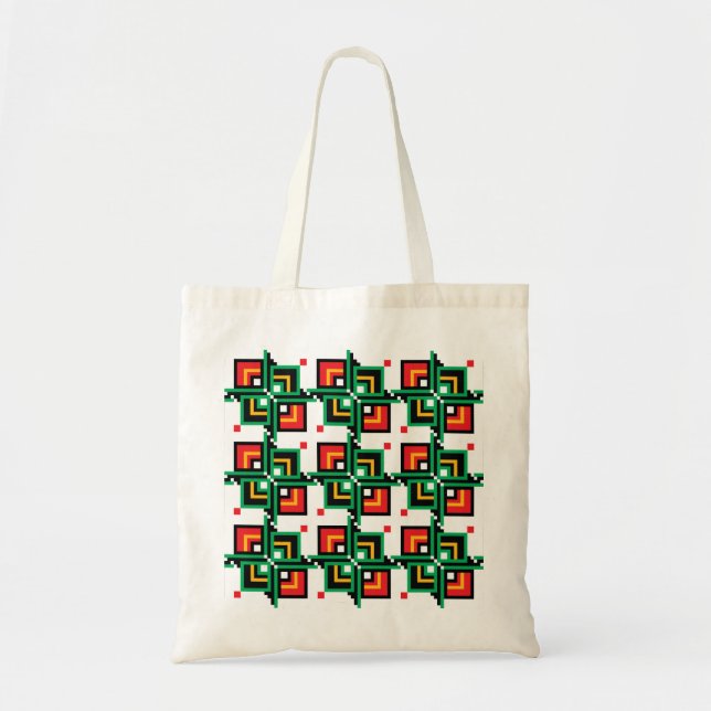 Traditional Romanian folk art knitted embroidery p Tote Bag (Front)
