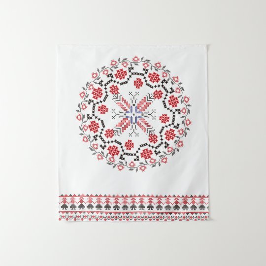 Traditional Romanian folk art motifs Romania 1 Tapestry | Zazzle.ca