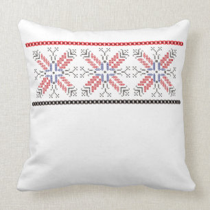 Traditional Romanian folk art motifs  Romania 1 Throw Pillow
