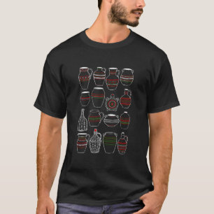 Traditional Romanian Pitchers (Color/Black) T-Shirt