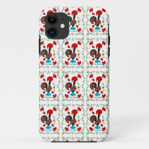 Traditional Rooster of Portugal in black iPhone 11 Case