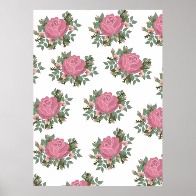 Traditional Rose posy Poster (Front)