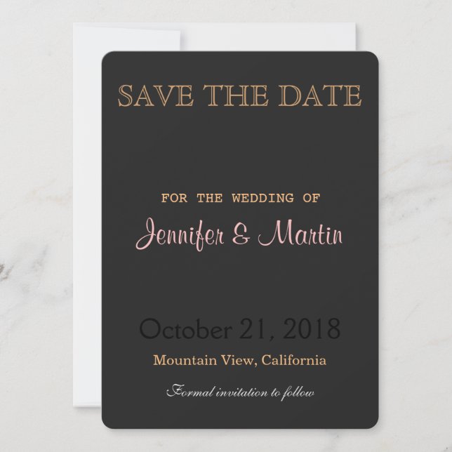 Traditional Rounded Grey Wedding Invitation (Front)
