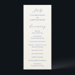 Traditional Royal Blue Elegant Wedding Program<br><div class="desc">Classic style wedding program featuring a simple design with your monogram and the headers in an elegant calligraphy.</div>