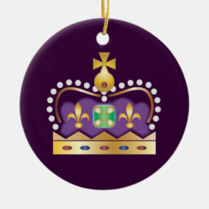 Traditional Royal Crown Ceramic Ornament