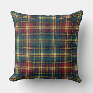 Traditional Royal Scottish Tartan Plaid Pattern Throw Pillow
