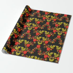 Traditional Russian seamless pattern with berries  Wrapping Paper
