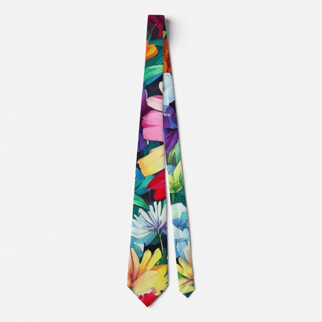 Traditional Rustic Country Floral Garden Tie (Front)