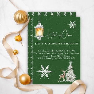 Traditional Rustic Merry Christmas Invitation