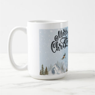Traditional Rustic penguin Winter Merry Christmas Coffee Mug