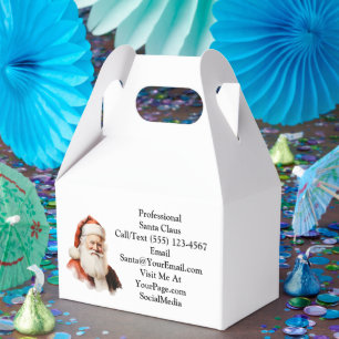 Traditional Santa Claus Business Card Favor Box