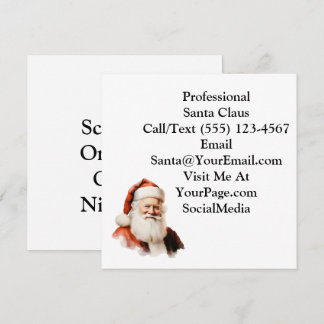Traditional Santa Claus Business Card Invite