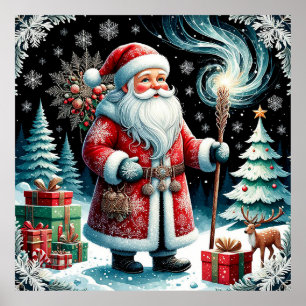 Traditional Santa Decor For Cozy Holiday Room