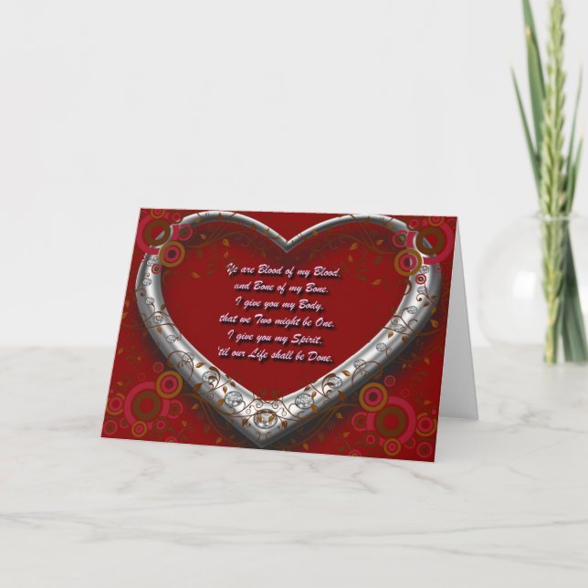 Traditional Scot Wedding Vow - Blood of my Blood Card (Front)