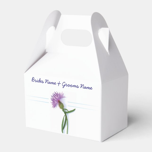 Traditional Scottish and Celtic Wedding Thistle Th Favor Box (Front Side)