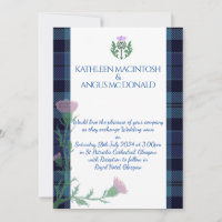 Traditional Scottish Tartan Border and Thistle