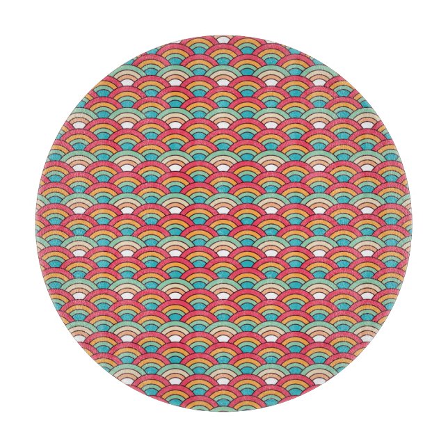 Traditional Seamless Pattern Elegant Design Cutting Board (Front)