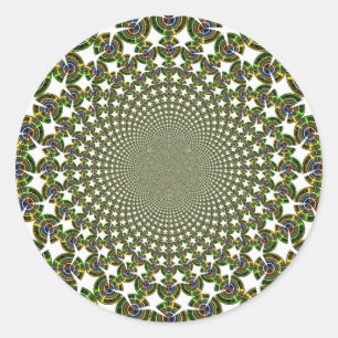 Traditional Seamless Sharks Classic Round Sticker