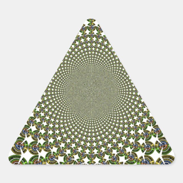 Traditional Seamless Sharks Triangle Sticker (Front)