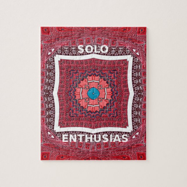 Traditional Sindhi Culture Ajrak Pattern Art Print Jigsaw Puzzle (Vertical)