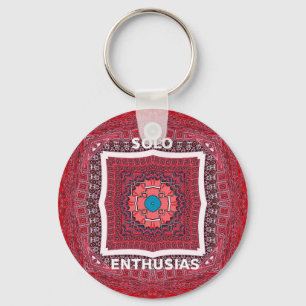 Traditional Sindhi Culture Ajrak Pattern Art Print Keychain