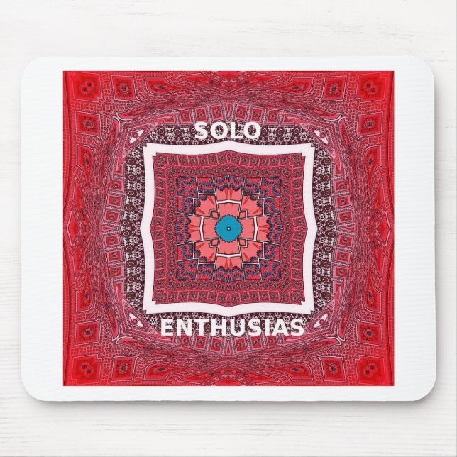 Traditional Sindhi Culture Ajrak Pattern Art Print Mouse Pad (Front)