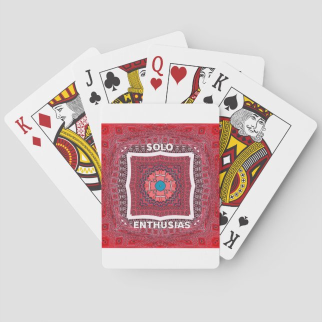 Traditional Sindhi Culture Ajrak Pattern Art Print Playing Cards (Back)
