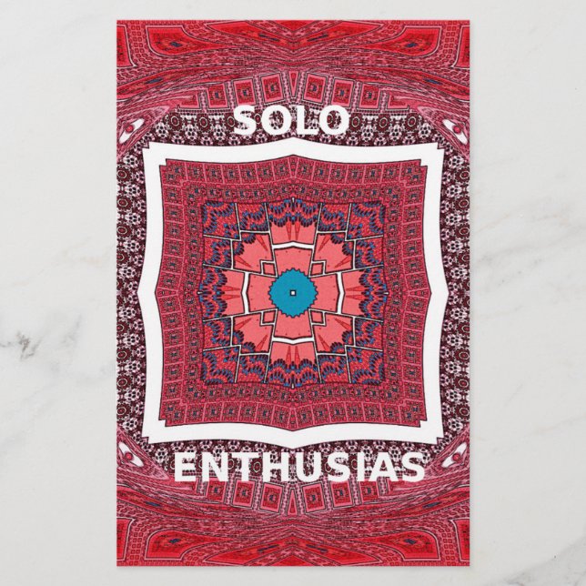 Traditional Sindhi Culture Ajrak Pattern Art Print Stationery (Front)