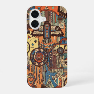 TRADITIONAL SIOUX INDIAN ART iPhone 16 CASE