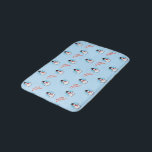 Traditional Snowman with Merry Christmas on BLUE Bath Mat<br><div class="desc">Christmas on your mind? Frosty nipping at your nose?  Your bathroom will look great in this wonderful traditional design.</div>