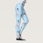 Traditional Snowman with Merry Christmas on BLUE Leggings<br><div class="desc">Christmas on your mind? Frosty nipping at your nose?  Look great in this wonderful traditional design.</div>