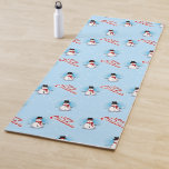 Traditional Snowman with Merry Christmas on BLUE Yoga Mat<br><div class="desc">Christmas on your mind? Frosty nipping at your nose? Look great in this wonderful traditional design.</div>