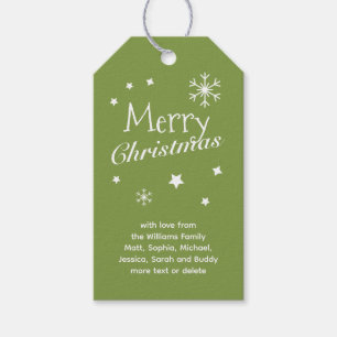 Traditional - Soft Green - Christmas Gift Tags