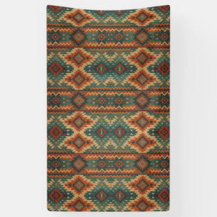 Traditional Southwestern rustic teal & brown  Banner