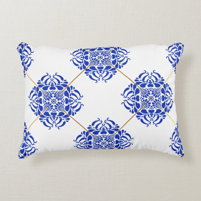 Traditional spain seamless pattern. Spanish cerami Accent Pillow (Front)