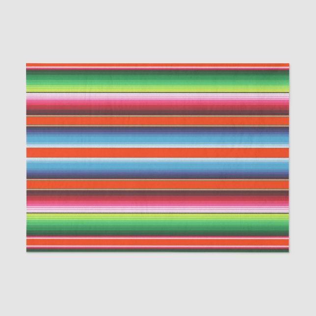 Traditional Spanish Serape Fiesta Mexican Blanket Tissue Paper (Front)