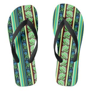 Traditional Sri Lanka Liyawel (leaves pattern) Flip Flops