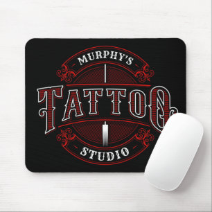 Traditional Style ADD NAME Tattoo Studio Shop Mouse Pad