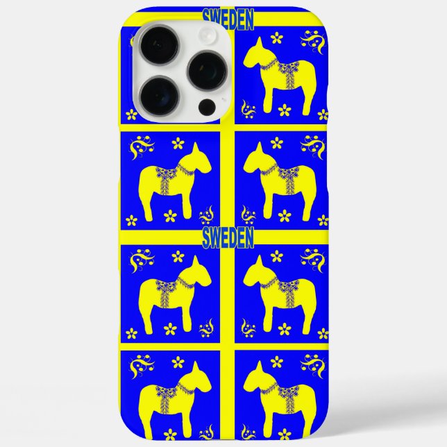 traditional Swedish colours symbols of Sweden Case-Mate iPhone Case (Back)