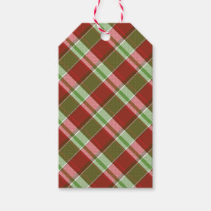 Traditional Tartan Christmas Plaid Personalized Gift Tags