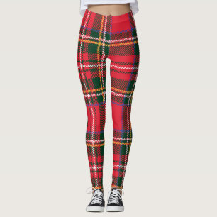 Traditional Tartan Plaid Seamless Wallpaper Leggings