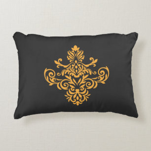 Traditional Tattoo Art Inspired Design Accent Pillow