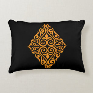 Traditional Tattoo Art Inspired Design Accent Pillow