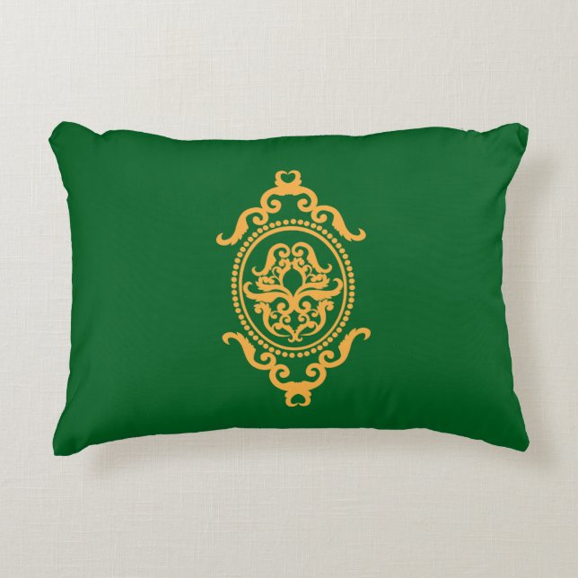 Traditional Tattoo Art Inspired Design Accent Pillow (Front)