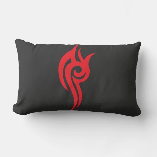 Traditional Tattoo Art Inspired Design Lumbar Pillow (Front)