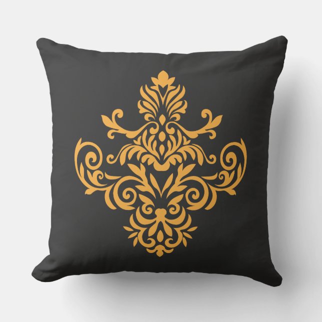 Traditional Tattoo Art Inspired Design Throw Pillow (Front)