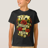 Traditional Tattoo Retro Tattoo Roses Dice Cards V