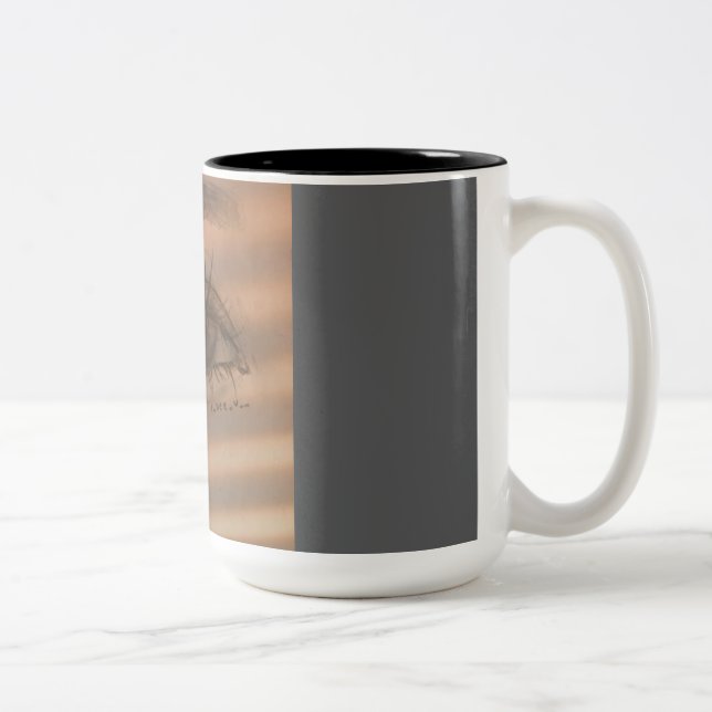 Traditional Techniques Blend  Modern Creativity Two-Tone Coffee Mug (Right)