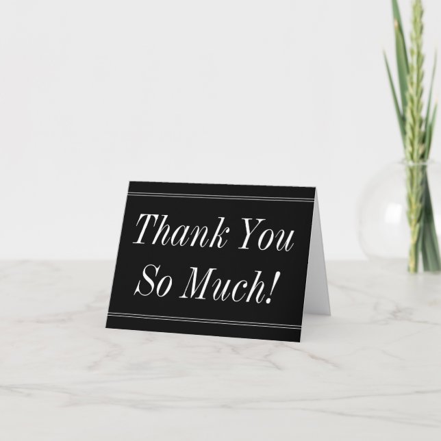 Traditional "Thank You So Much!" Card (Front)