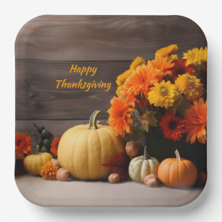Traditional Thanksgiving Paper Plate